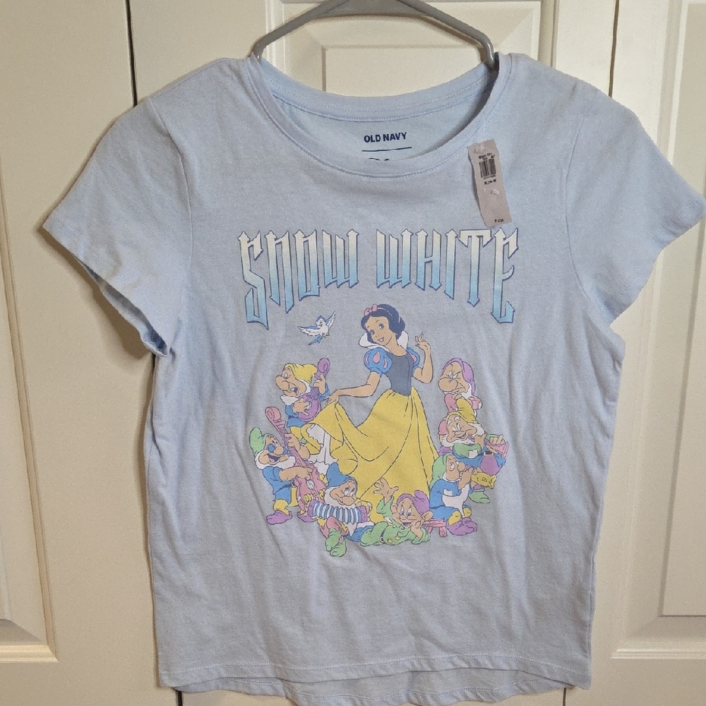Old Navy Light Blue Snow White Kids Tee